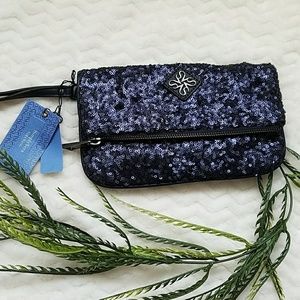 NWT Vera Wang Sequined Clutch